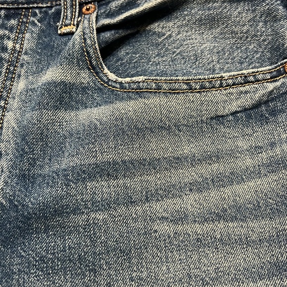 American Eagle 90's Boyfriend Wide Leg Cropped Rough Hem Sz 12S EUC - Picture 7 of 11